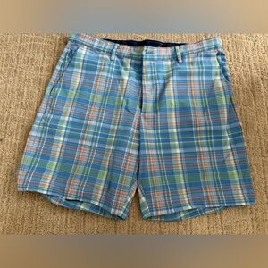 Tommy Bahama Blue and Green Plaid Men's Shorts